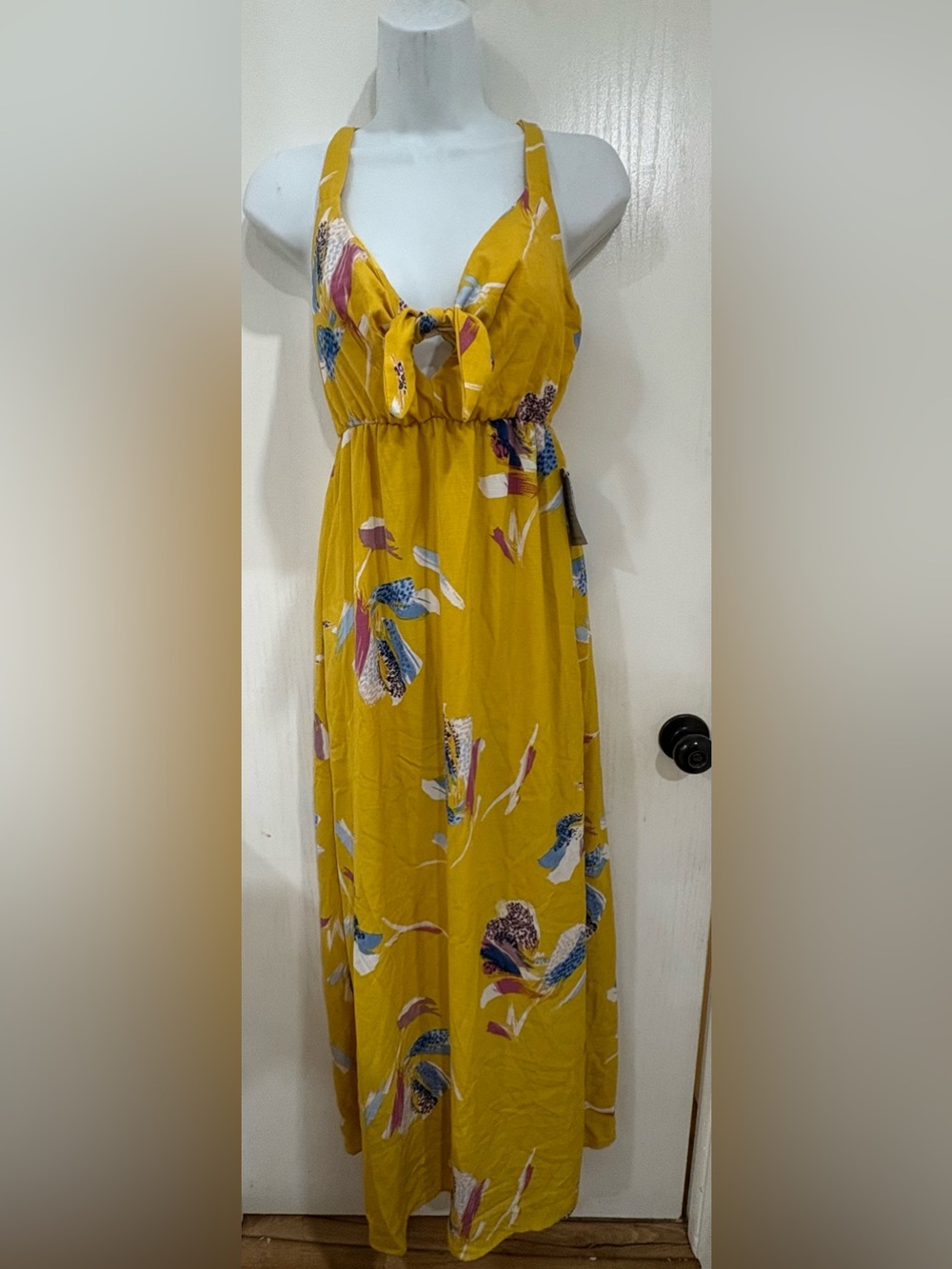 The Vanity Room Yellow Floral tropical resort beach summer Dress